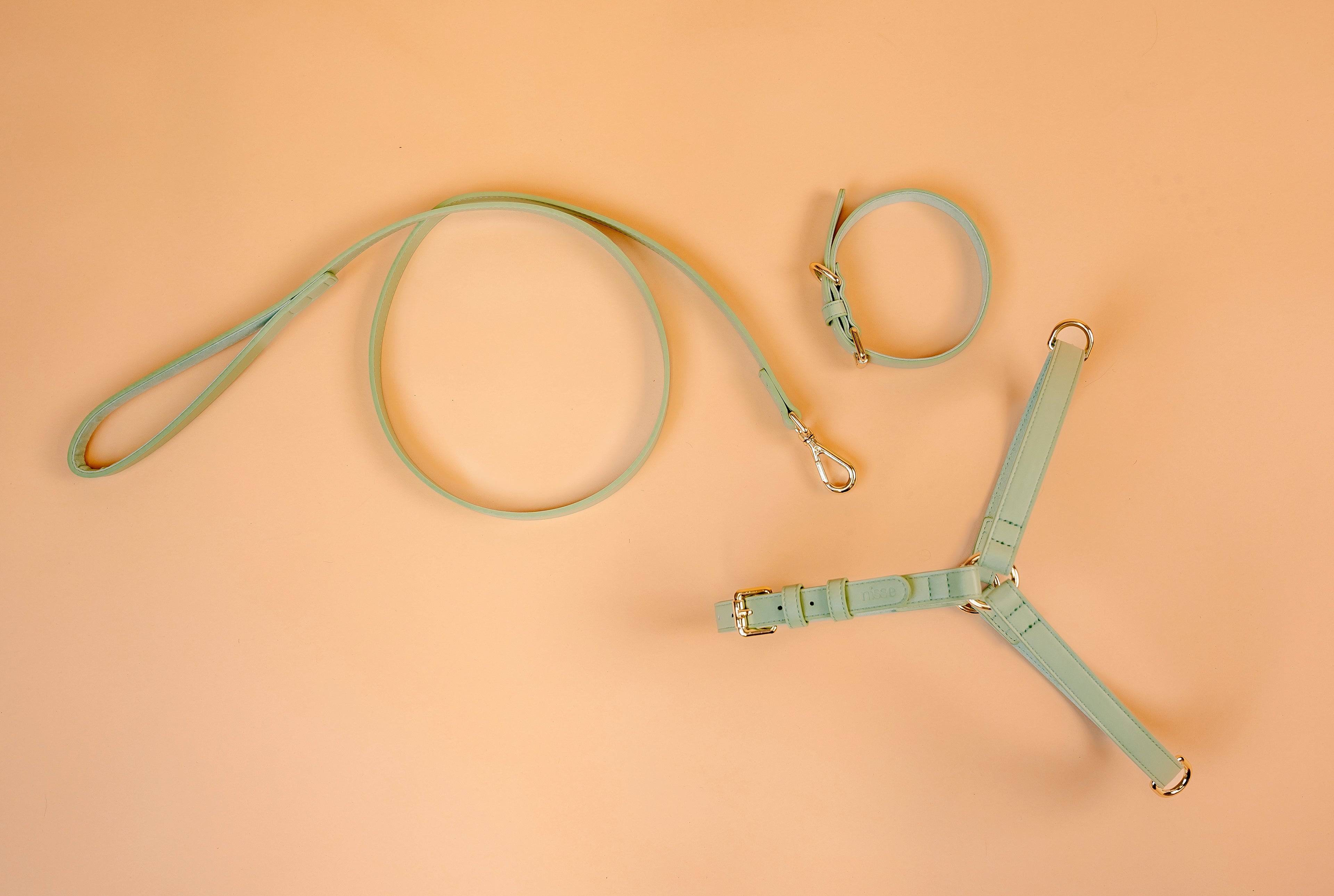 Copenhagen Harness Set - Sage | Nisse The Label